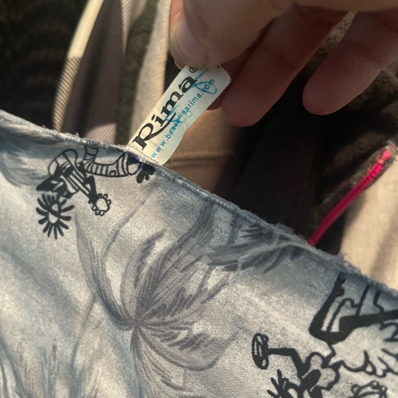 Rima beachwear gray palm tree print pareo/sarong - Picture 4 of 6